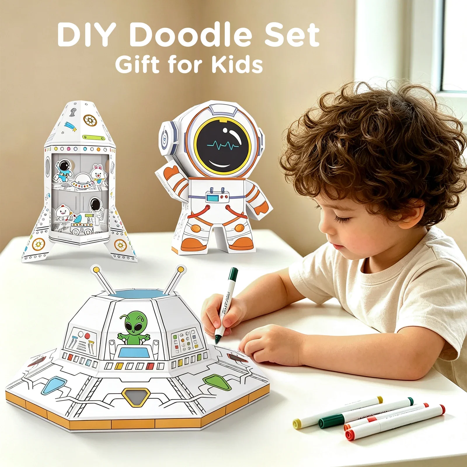 Art And Craft Rocket - STEM 교육용 DIY 낙서 아트 3D