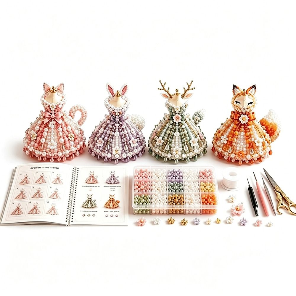Art Craft And Design - 작은 구슬 3D 비즈 드레스 키트