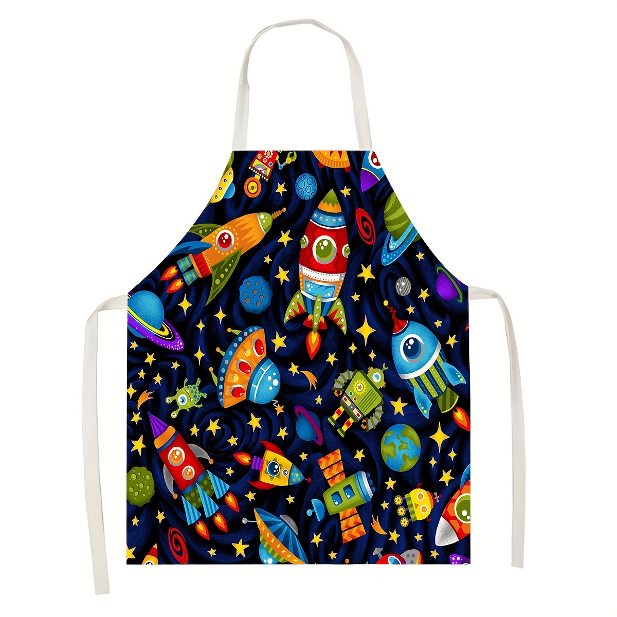Art And Craft Rocket - 1pc 어린이 앞치마 우주 테마 로켓