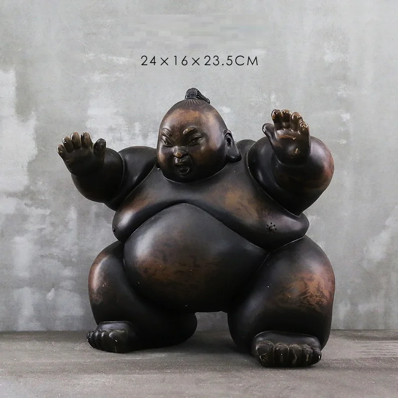 Art Craft Japan - 일본 스모 그림 입상 추상 레트로