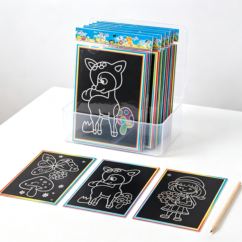 10/15/20 시트 작은 스크래치 아트 종이 무작위  - Art Craft And Design 리뷰 및 가격