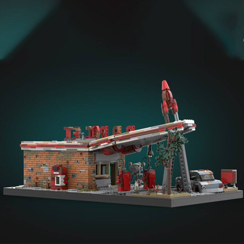 2168피스 MOC 레드 로켓 폴아웃 4 디오라마 모델 - Art And Craft Rocket 리뷰 및 가격