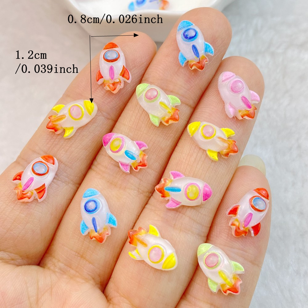 50Pcs 새로운 혼합 네일 아트 수지 작은 로켓 디자 - Art And Craft Rocket 리뷰 및 가격