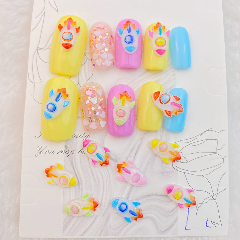 50Pcs 새로운 혼합 네일 아트 수지 작은 로켓 디자 - Art And Craft Rocket 리뷰 및 가격