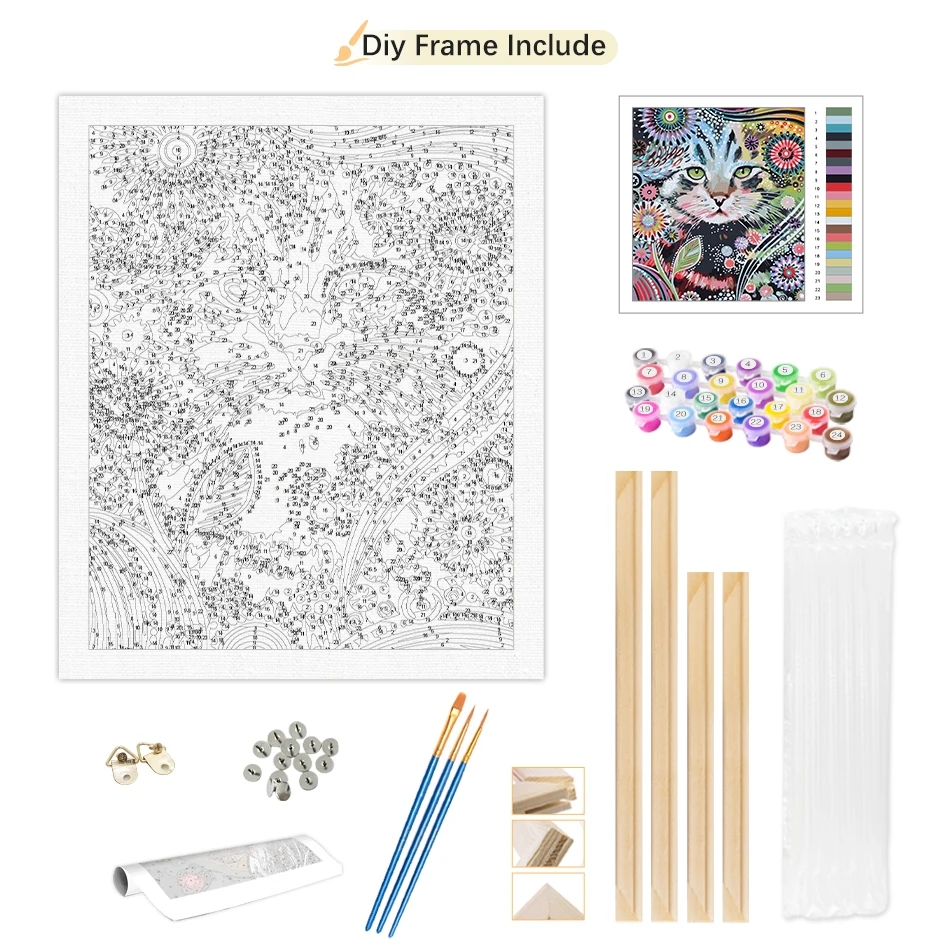 RUOPOTY 숫자로 그리는 그림 세트, 핸드 페인팅  - Art Craft Decoration Ideas 리뷰 및 가격