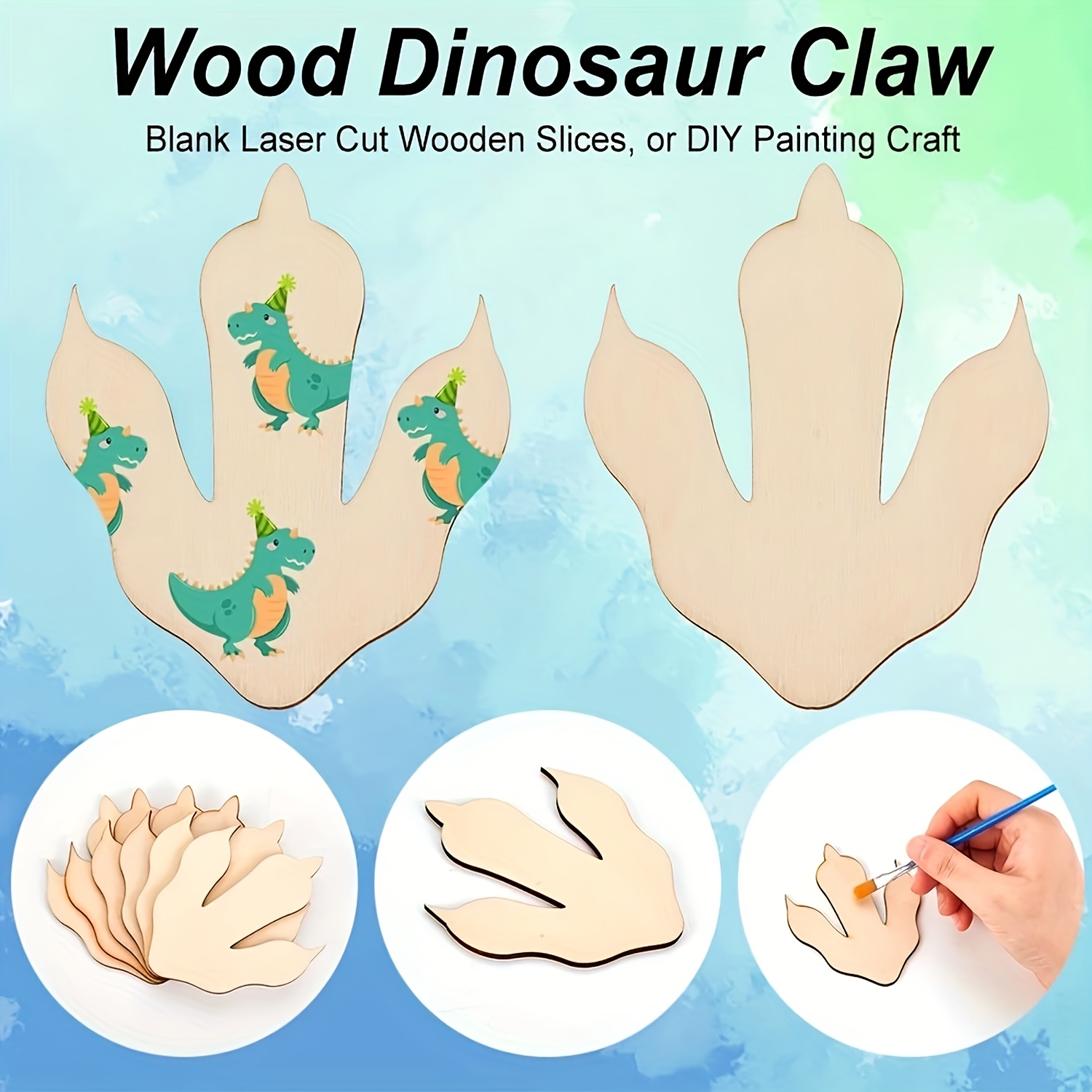 10/20 조각 나무 공룡 발자국, 3.5x3.5 인치 - Art Craft Dinosaur 리뷰 및 가격