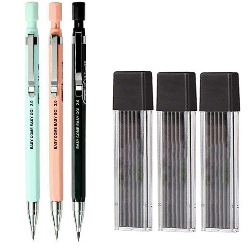 기계식 연필 세트 2.0mm 2B 검정/컬러 리필심 포 - Staedtler Pencil Lumocolor 리뷰 및 가격