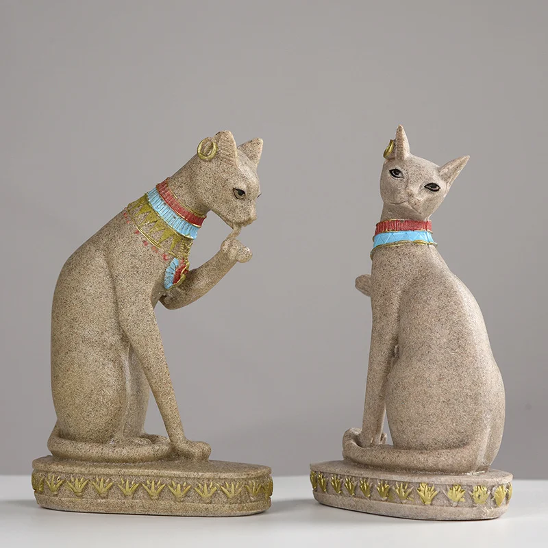 14cm 이집트 고양이 신 예술 동상 이집트 그림 인형 - Art Craft Decoration Ideas 리뷰 및 가격