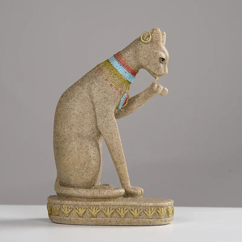 14cm 이집트 고양이 신 예술 동상 이집트 그림 인형 - Art Craft Decoration Ideas 리뷰 및 가격