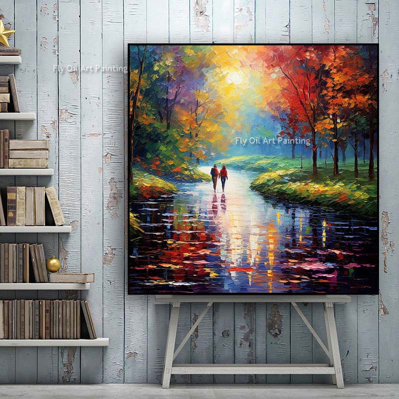 아이디어 추상 기하학 모양 질감 캔버스 유화 핸드메이드 - Art Craft Decoration Ideas 리뷰 및 가격