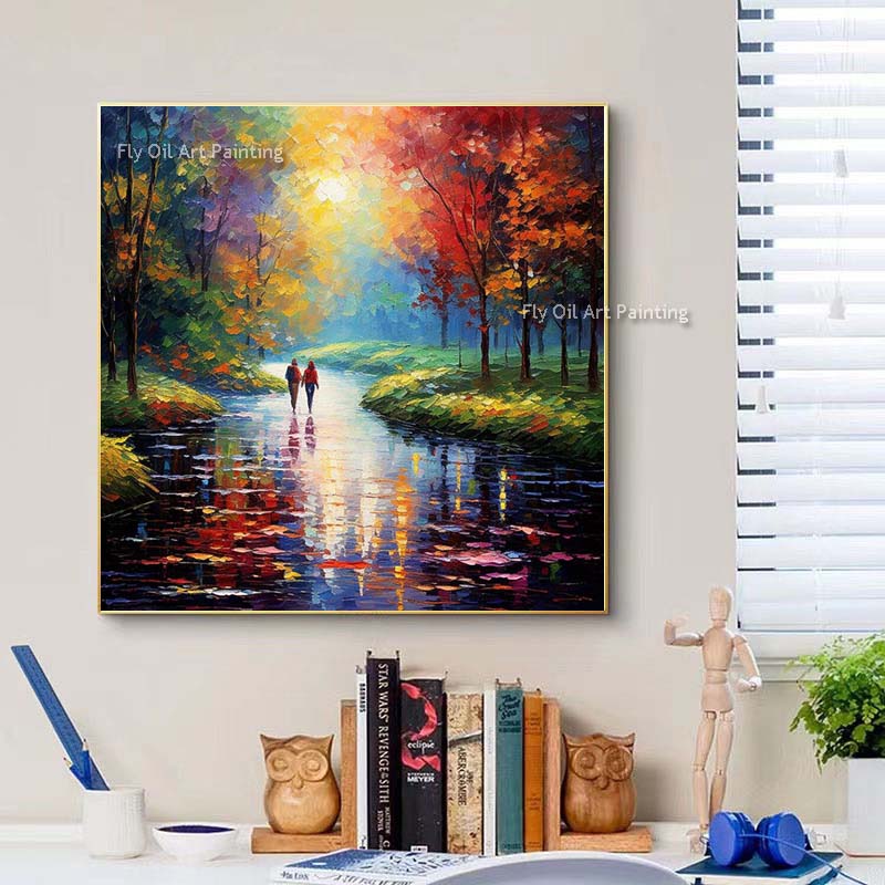 아이디어 추상 기하학 모양 질감 캔버스 유화 핸드메이드 - Art Craft Decoration Ideas 리뷰 및 가격