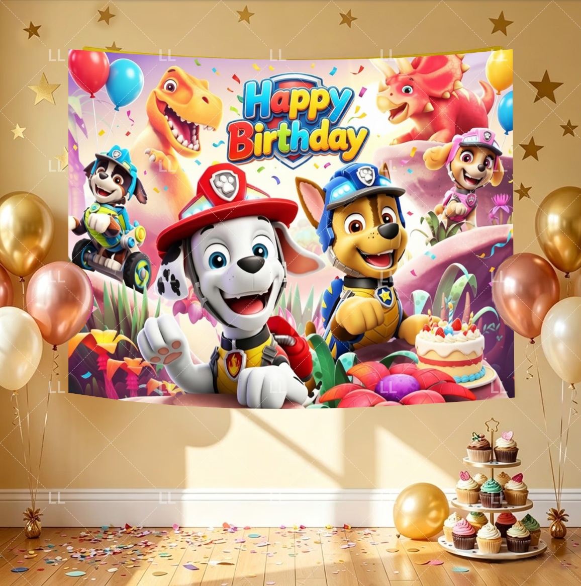 Paw Patrol 용감한 공룡 섬 테마 배경 어린이  - Art Craft Dinosaur 리뷰 및 가격